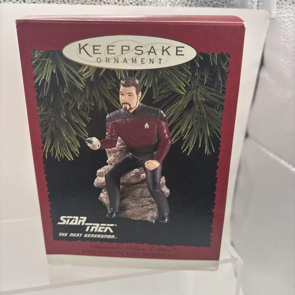 Hallmark Keepsake Ornaments~Lot of 2~Pony Express and Star Trek-Wm. Riker~NIB